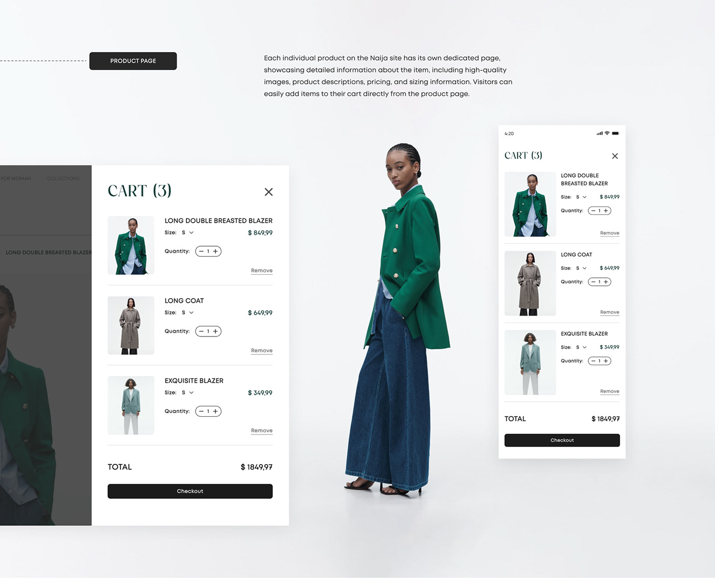 brand identity Clothing concept design e-commerce Fashion  landing page Minimalism user experience ux Web Design 