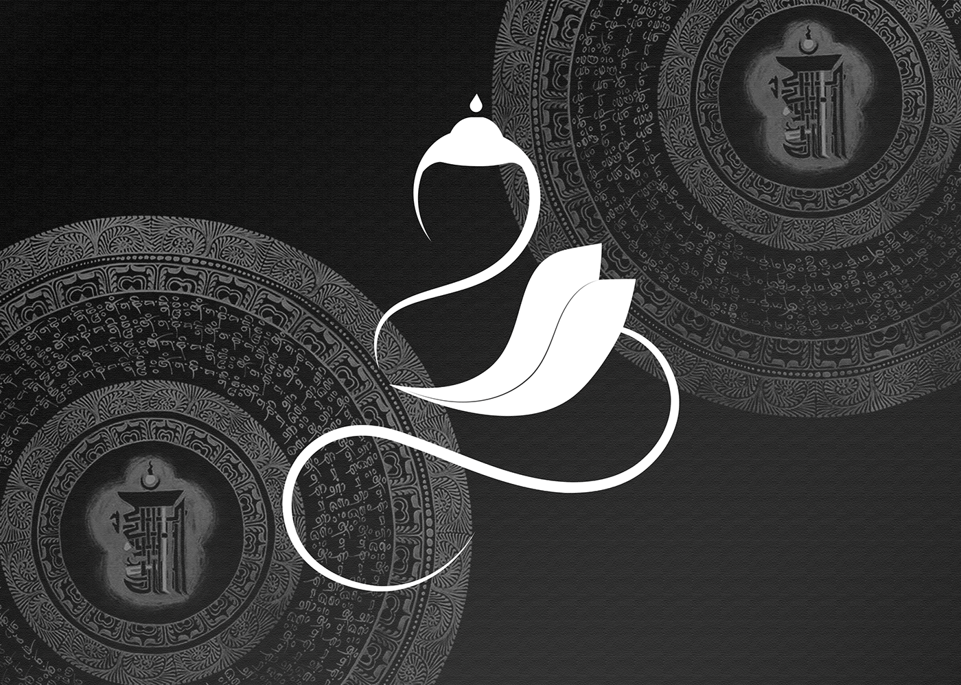 thanka painting Buddha Lotus Tibetan Buddhism thanka art logo Logo Design designer visual identity adobe illustrator