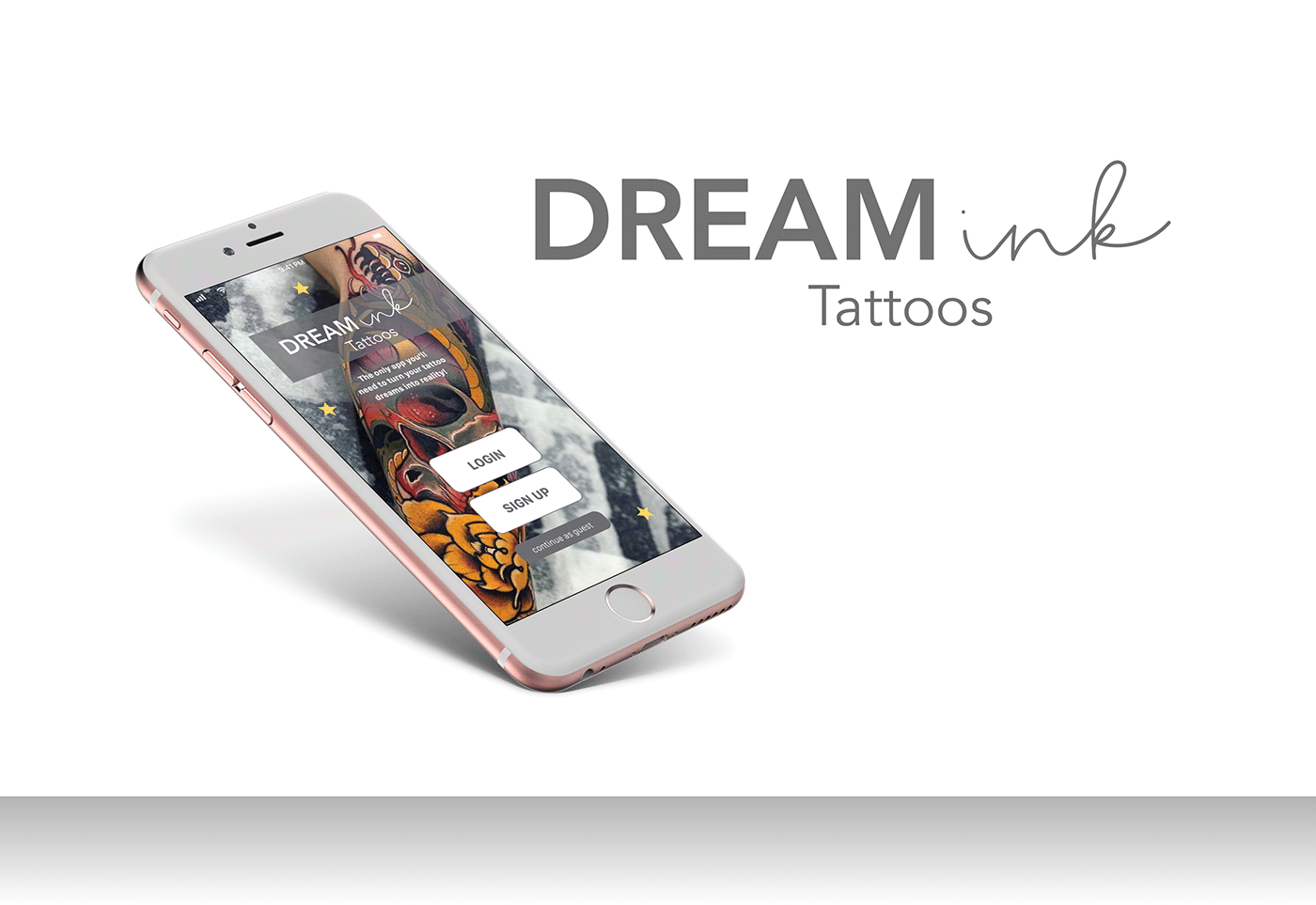 app design Case Study first project tattoos