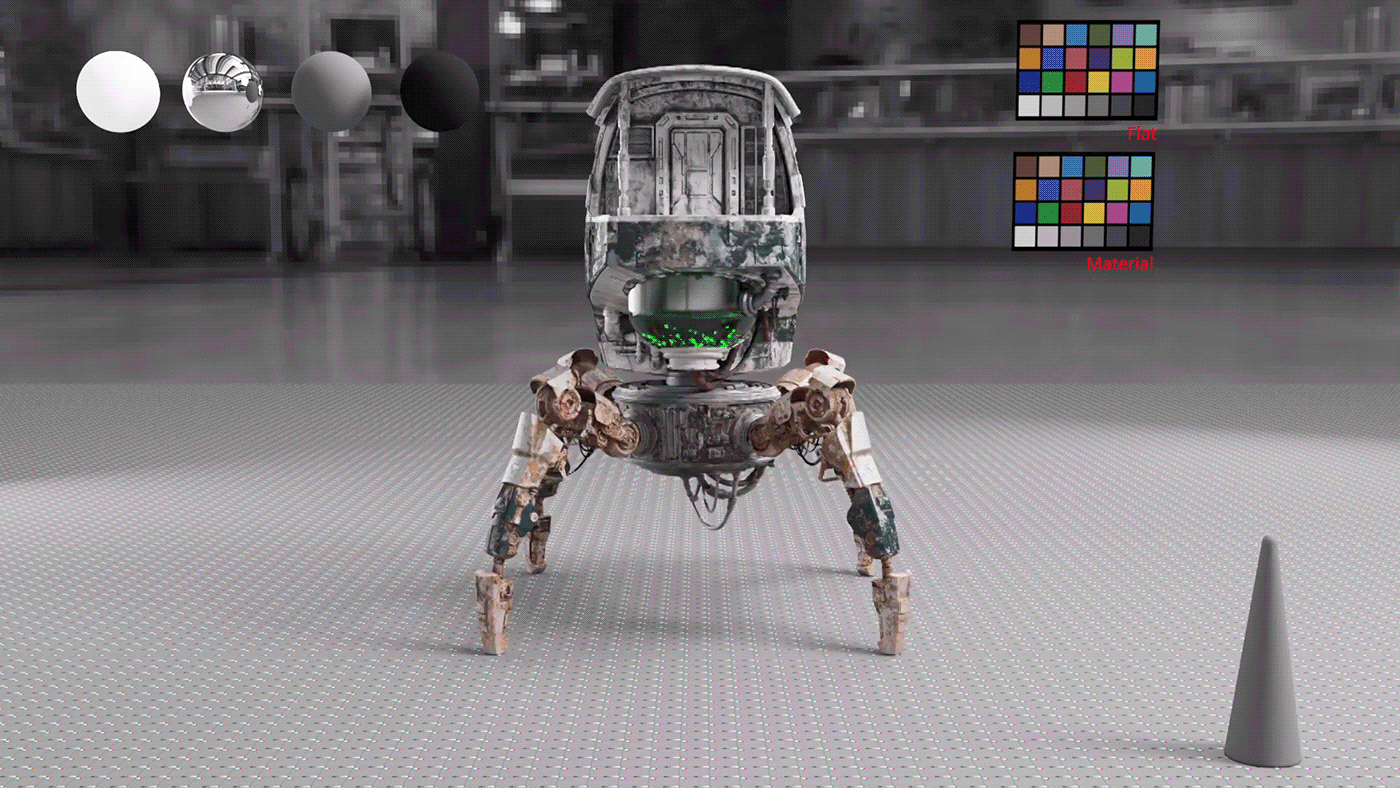 texturing Lookdev robot mecha 3d art Renderman Maya Render CGI