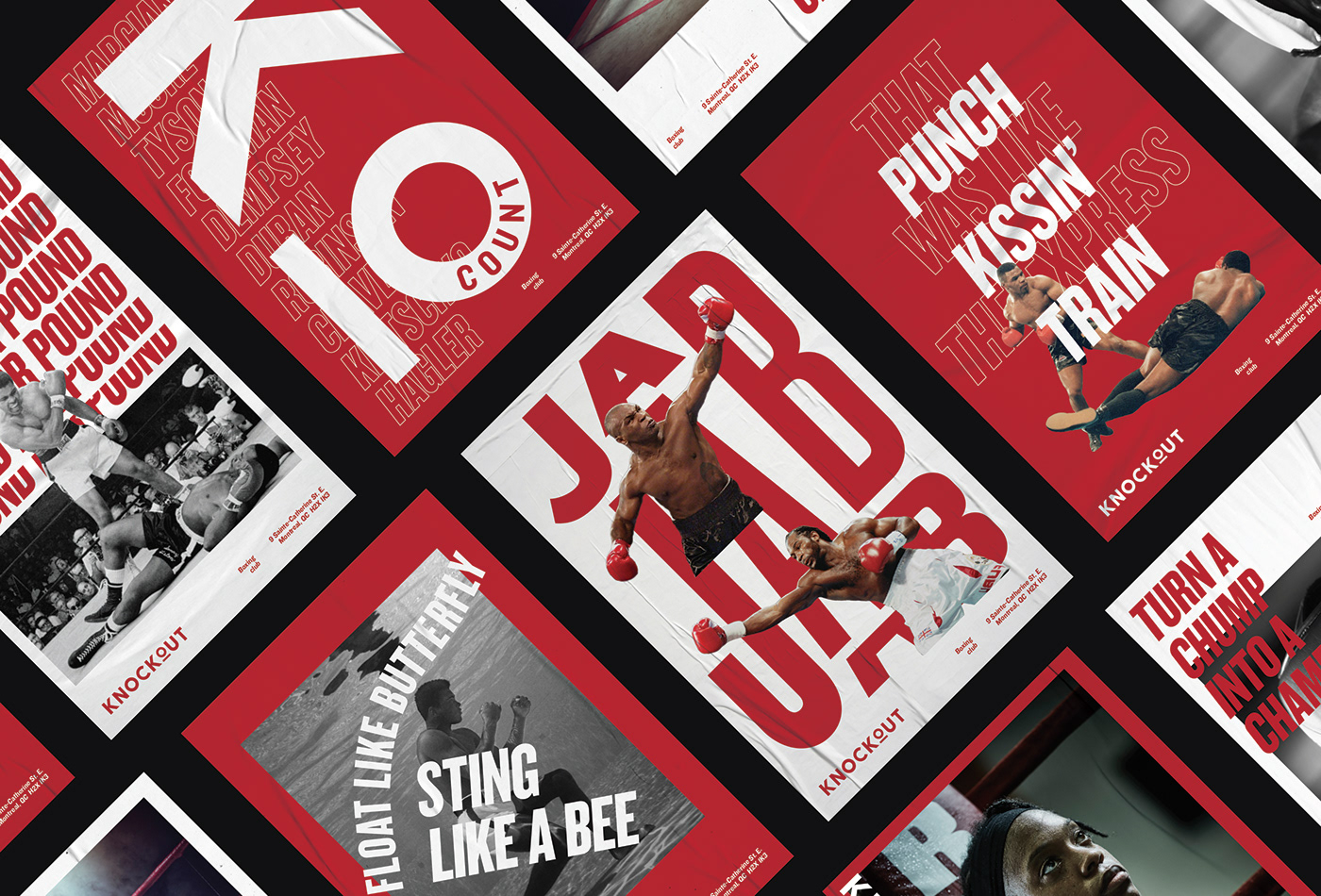 Boxing knockout branding  sports typography   identity brand identity visual identity poster Stationery