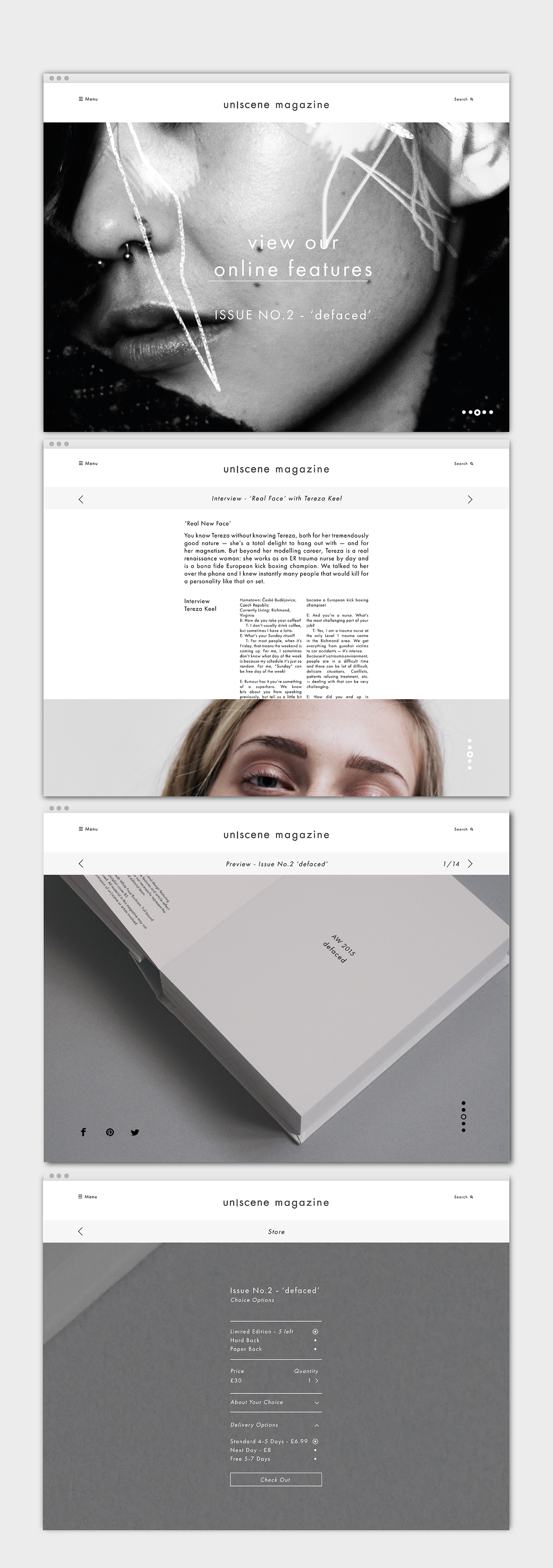 Web app mobile magazine limited edition Editoral Design cover fashion photography book emilygoater emily goater Lookbook