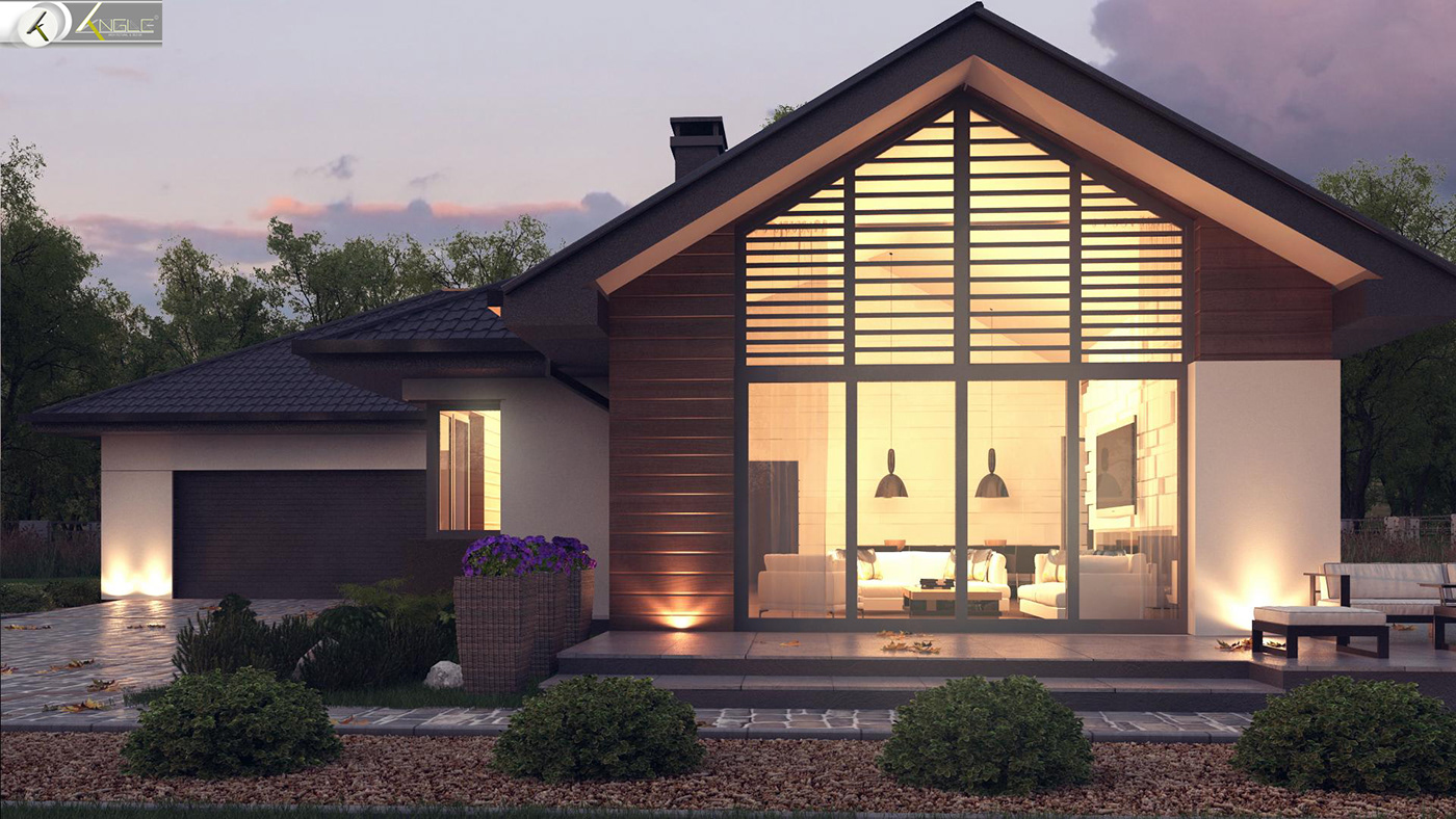 3D 3ds max architecture archviz Cottage exterior home house Render visualization