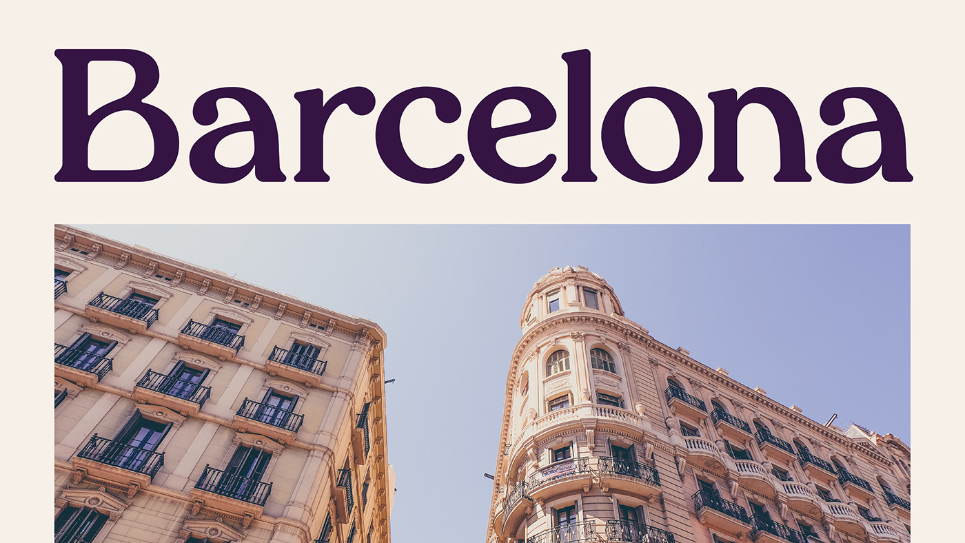 barcelona city design editorial font letters numbers Typeface typography  