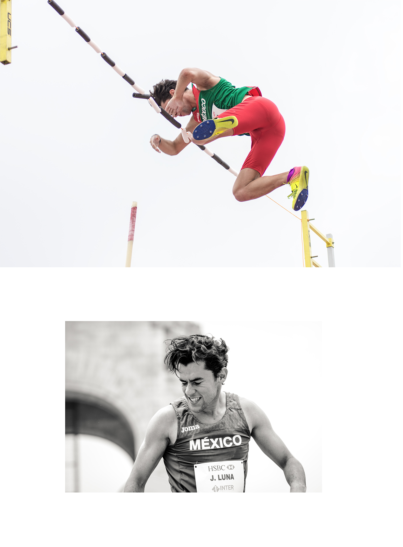 Photography  Red Bull pole vault CDMX graphic design  editorial sports Urban motion
