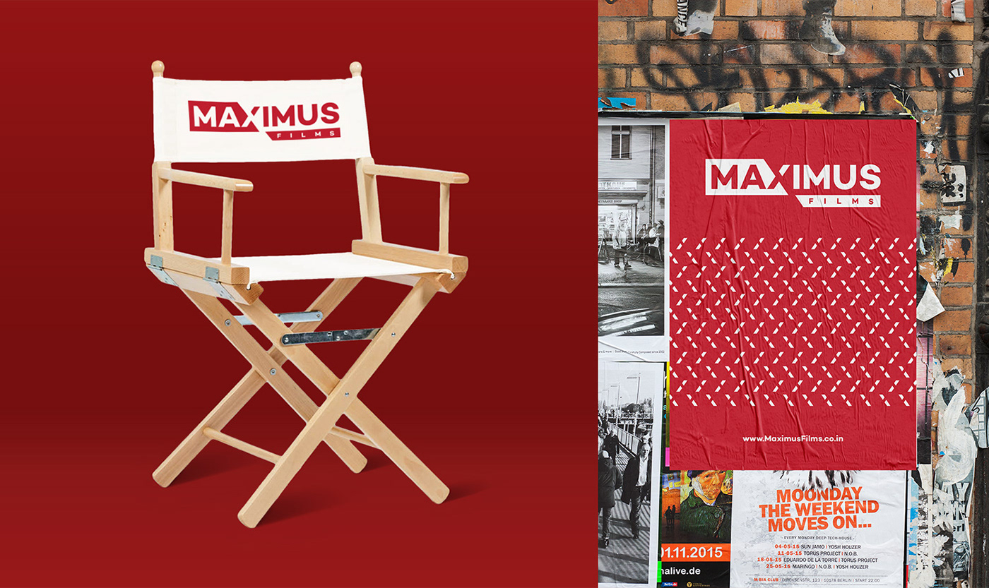 Maximus Films Production house red modern maximus film making