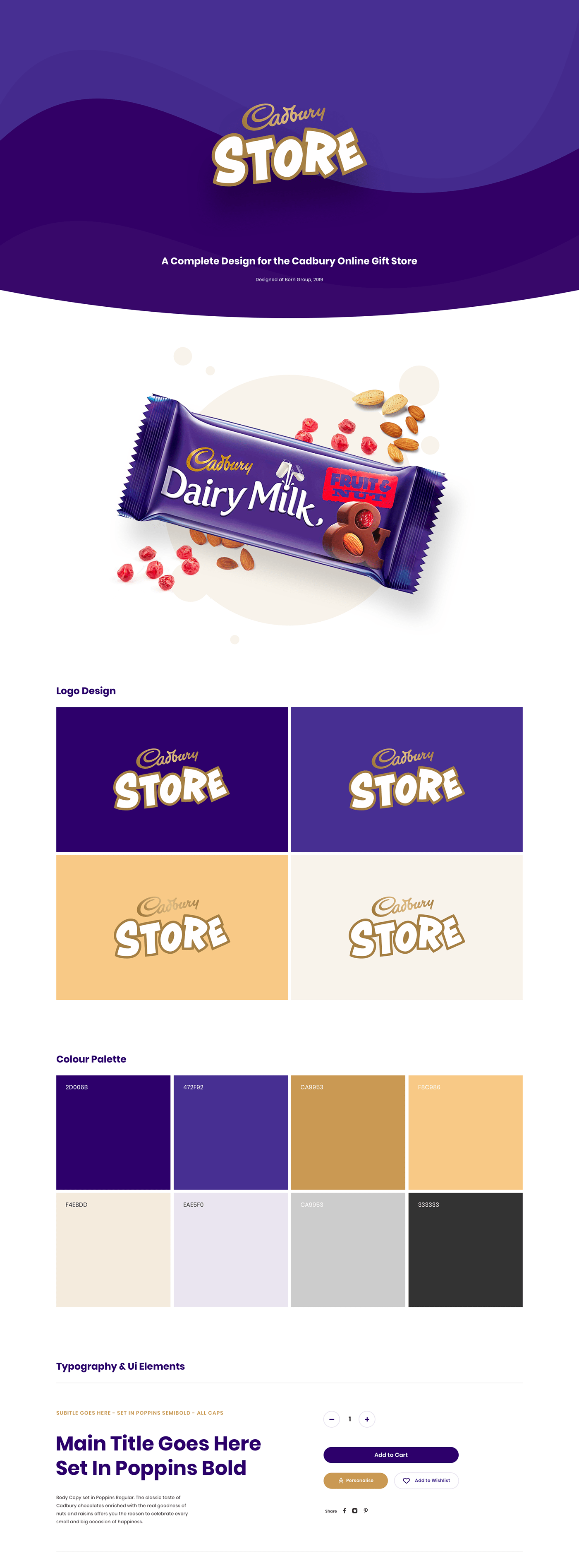 Web Design  UI ux Cadbury chocolate Personalisation Customise digital mobile interaction