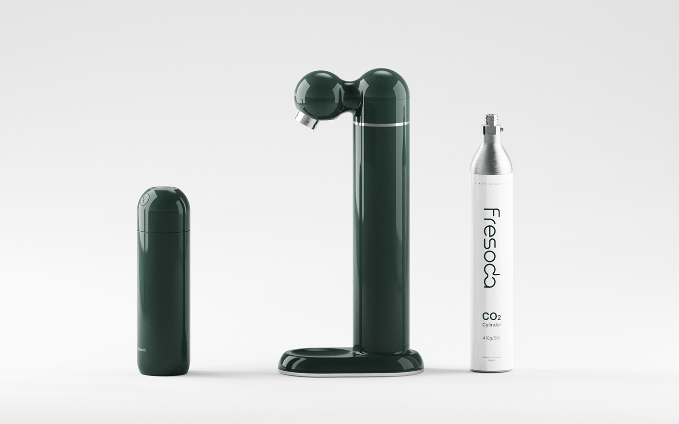 3D carbonated water maker industrial design  kitchen design product deisgn Render soda visualization water purifier