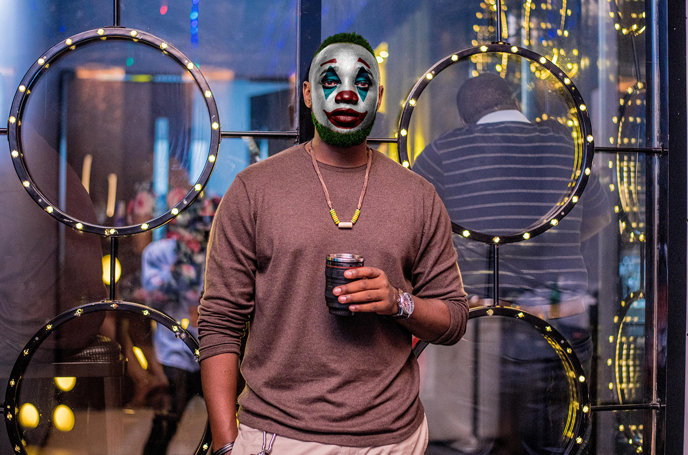 joker face effect facepaint photoshop action atn Joaquin Pheonix Joker 2019 clown jester