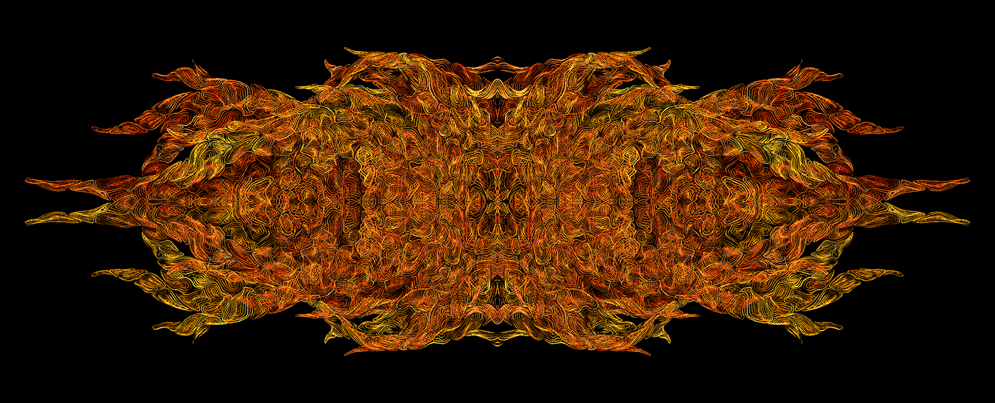 Mandala pattern Repetition lines optical effect symmetry rotational symmetry