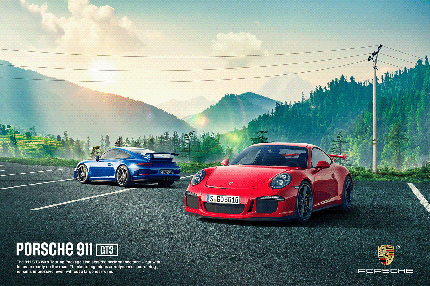 ads automotive   car advertising Digital Art  manipulation Photography  Porsche Post Production retouch visualization