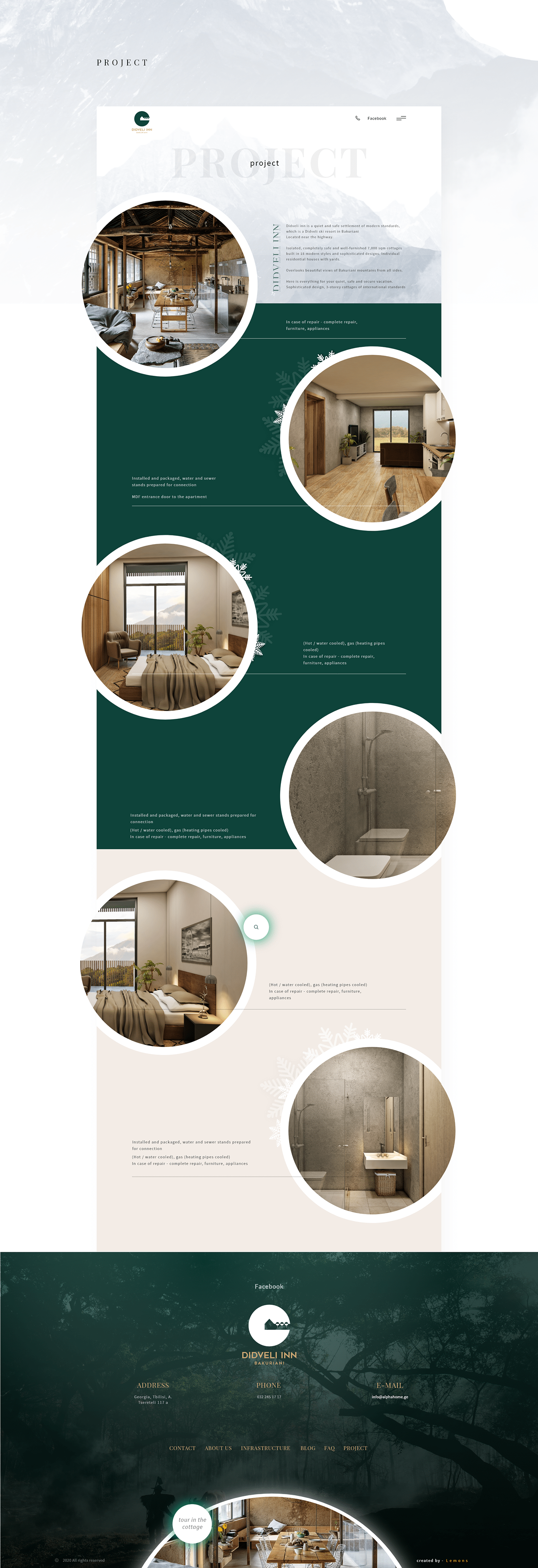 #hotel #UI/UX  Cottage cottagedesign creativedesign creativeproject mountains presentation Ski Webdesign