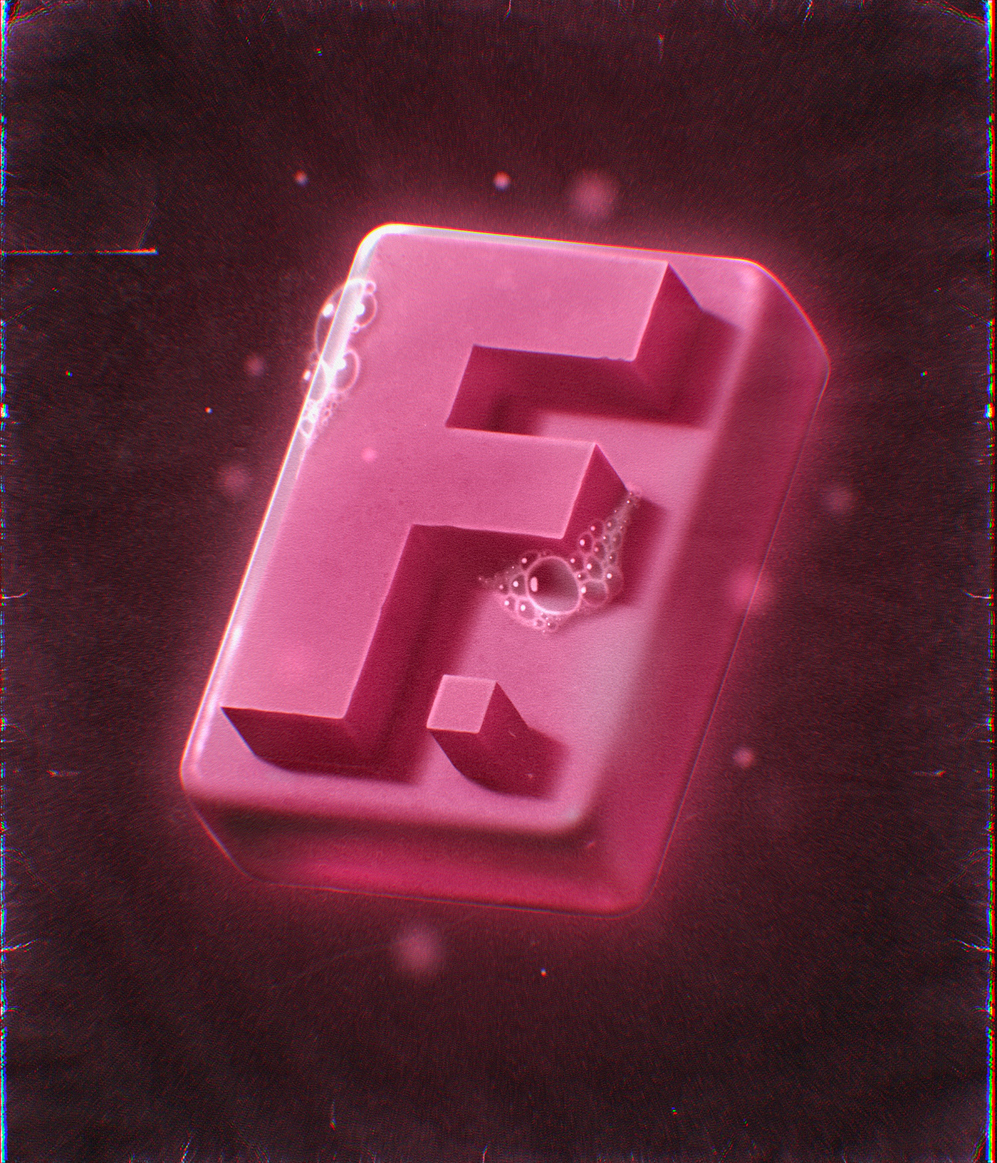 Digital Lettering of the letter F for Fight Club