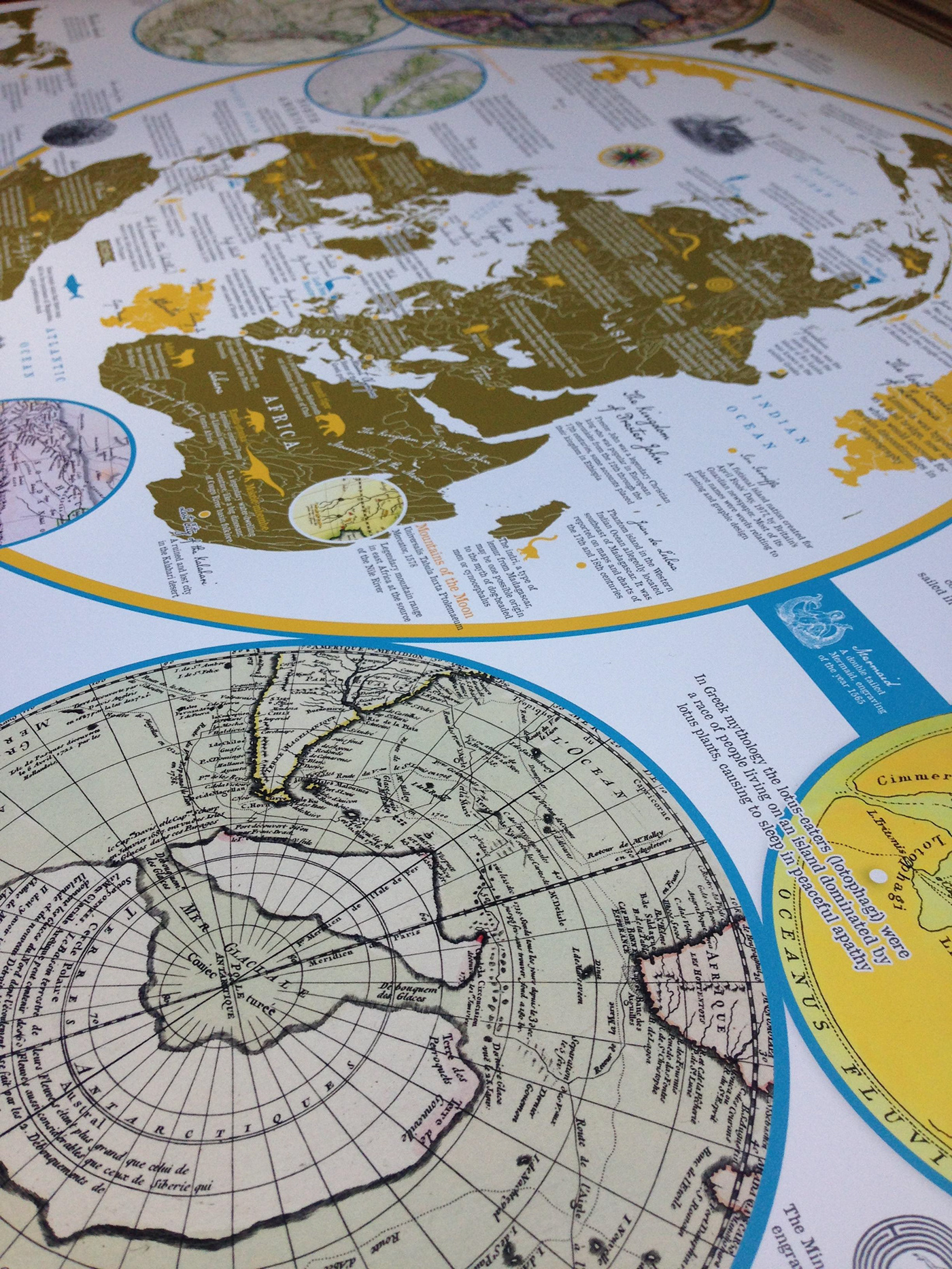 map poster lost continents Phantom Islands wall map Mapping mapmaker map design