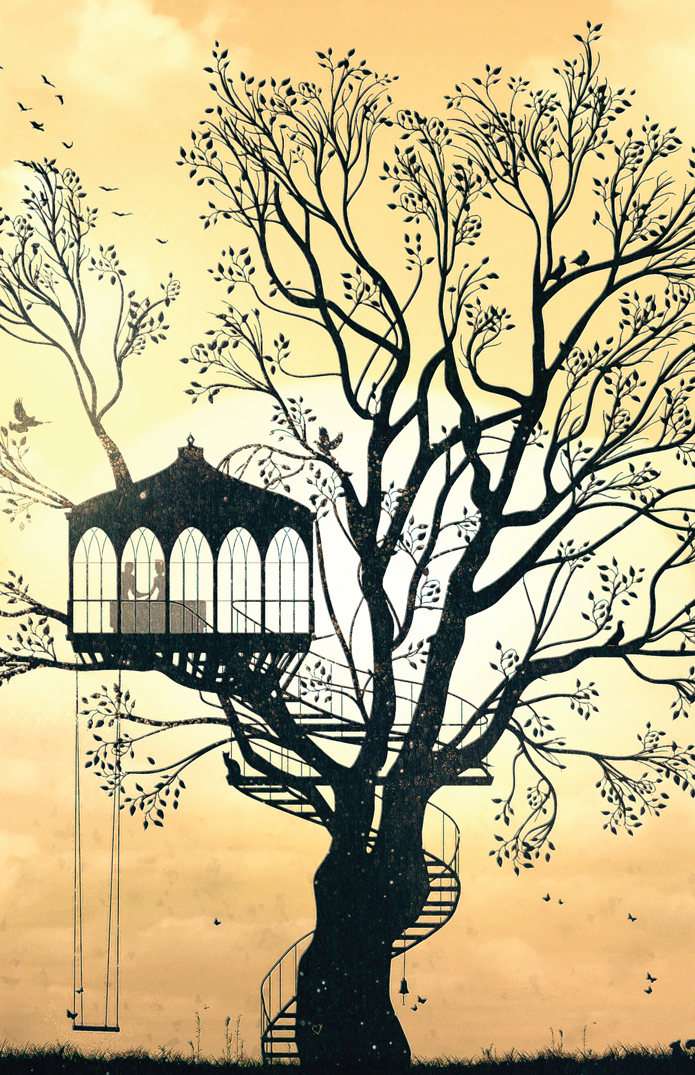 fairy tale ILLUSTRATION  architecture Princess Treehouse tower