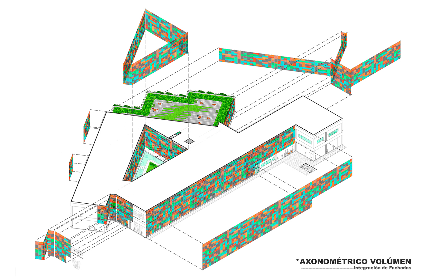 Render diseño Stand design architecture arquitectura industrial 3D