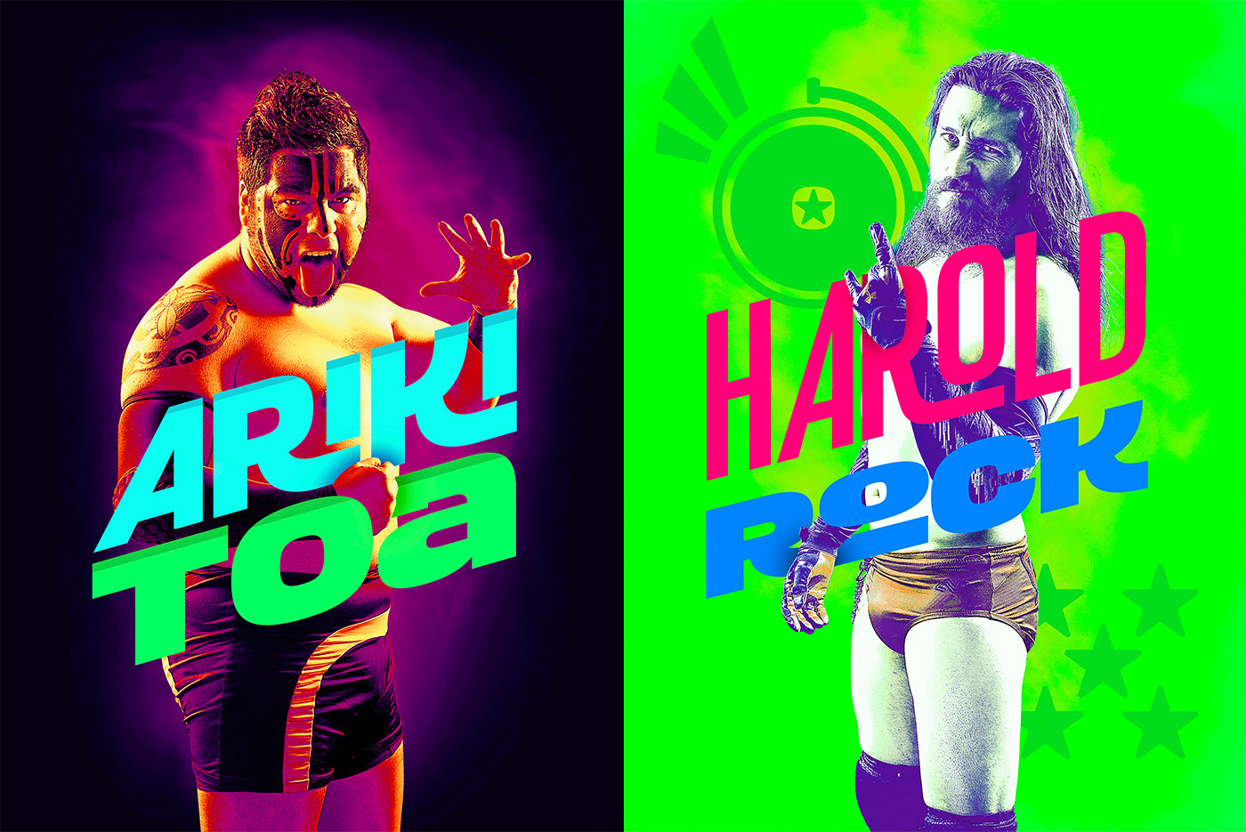 type sports wrestlers lucha libre versus chile font poster series Wrestling
