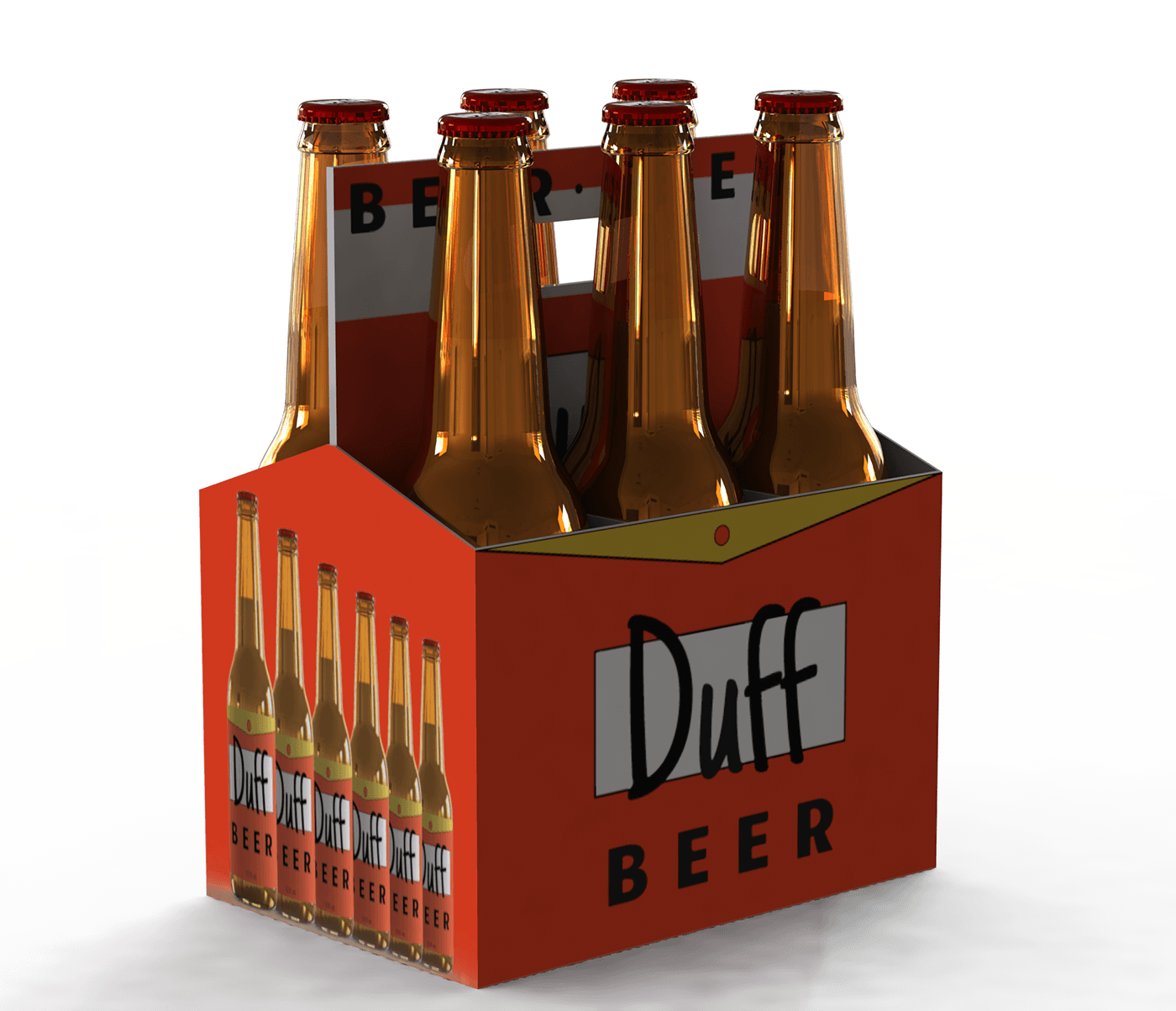 duff beer Cerveza Duff botella vidrio packaging design branding 