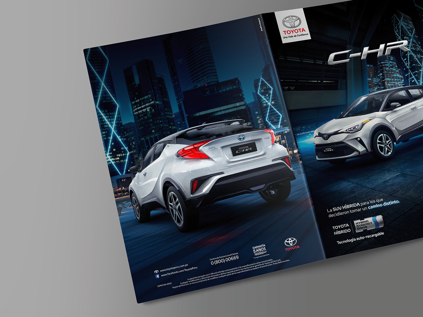 agencia Autos C-HR Camioneta catalogo Diseño editorial InDesign toyota