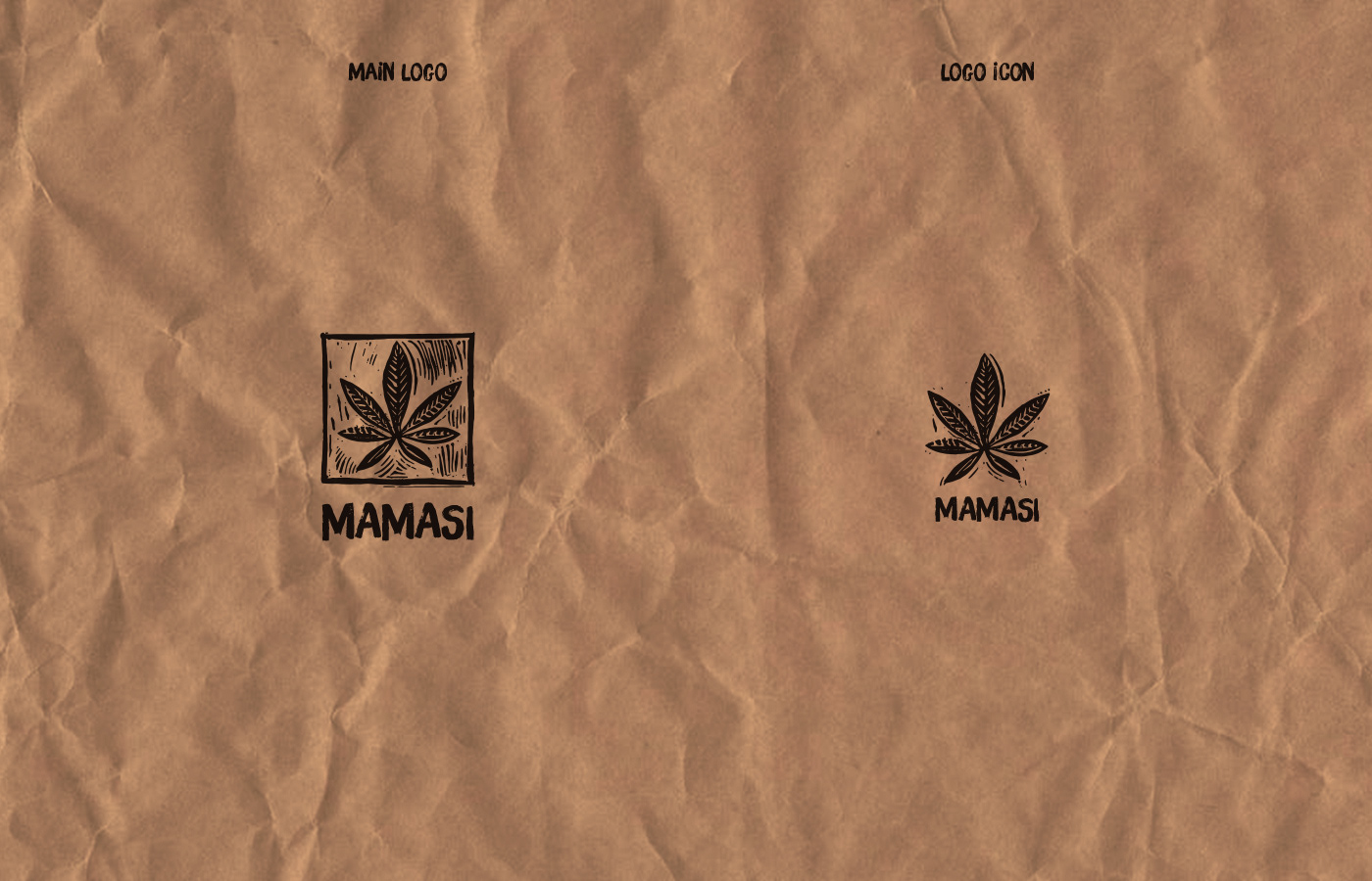cannabis linocut logo Logo Design Packaging packaging design print visual identity