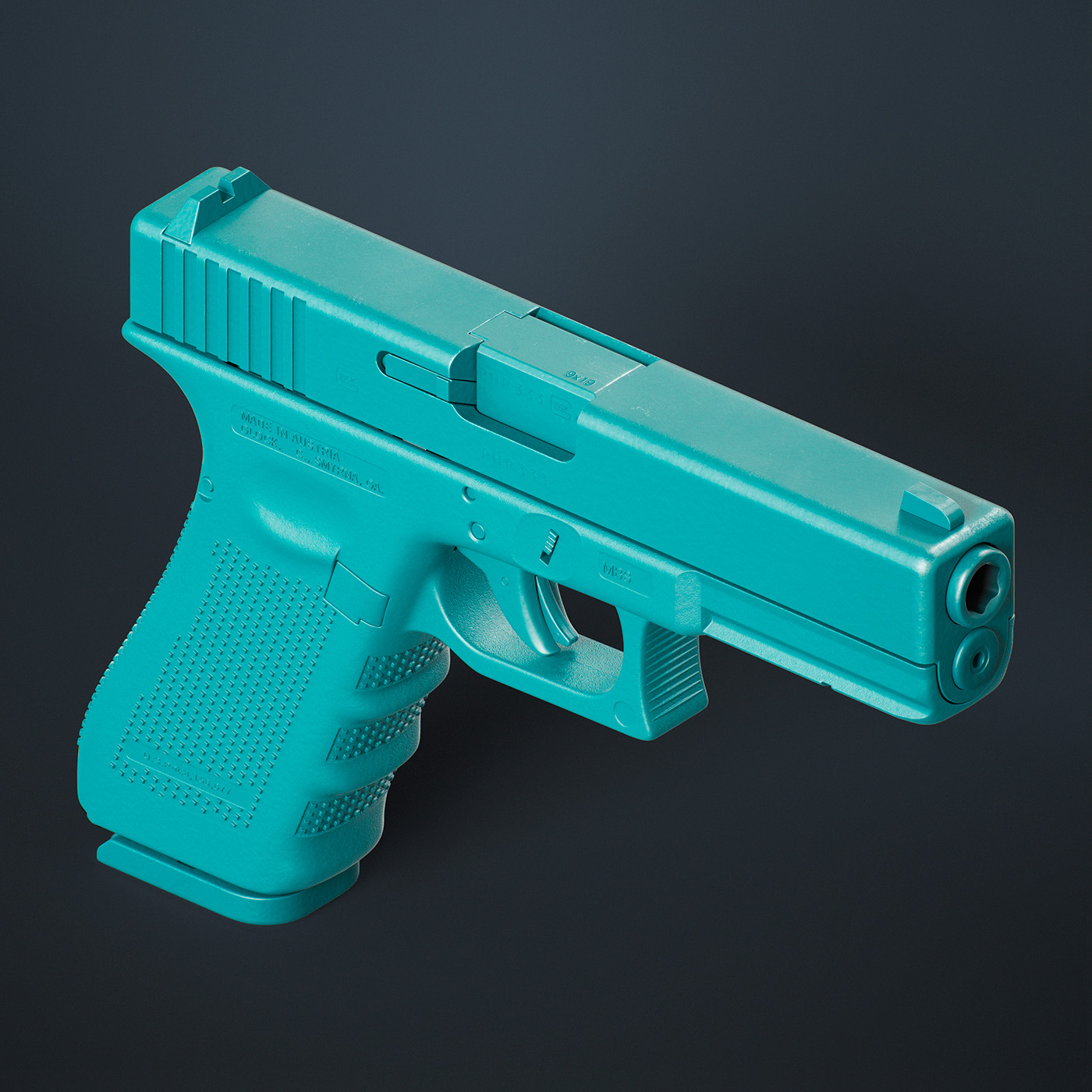 3d modeling Render glock Gun Weapon x-ray glass Clipper glock17 scheme