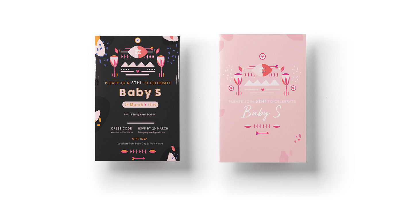 Stationery graphic design  Illustrator Collaboration freelancer ILLUSTRATION  Baby Shower photoshop content creation