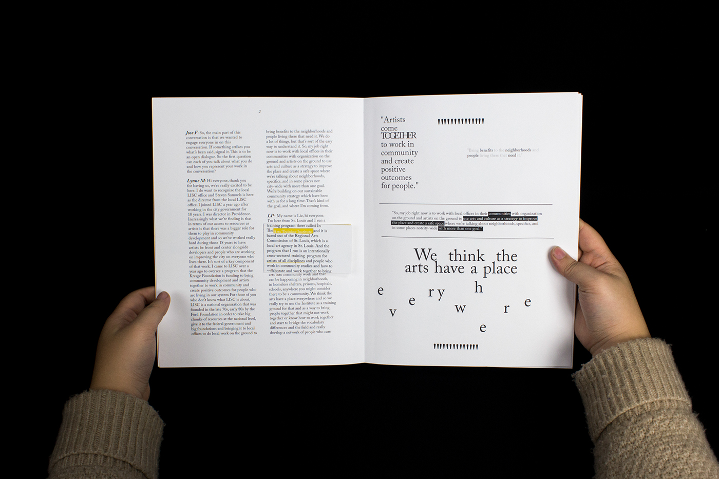 transcript typography   dialogue book design logo