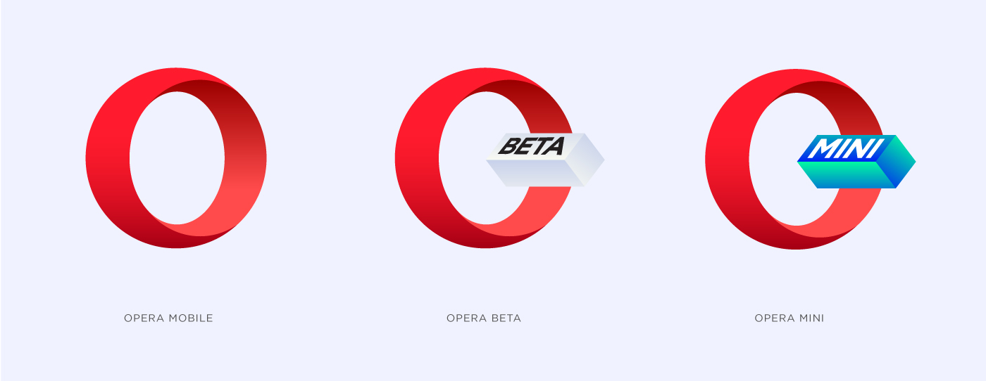 opera universe geometry gradient bold transform icons logos colorful Web