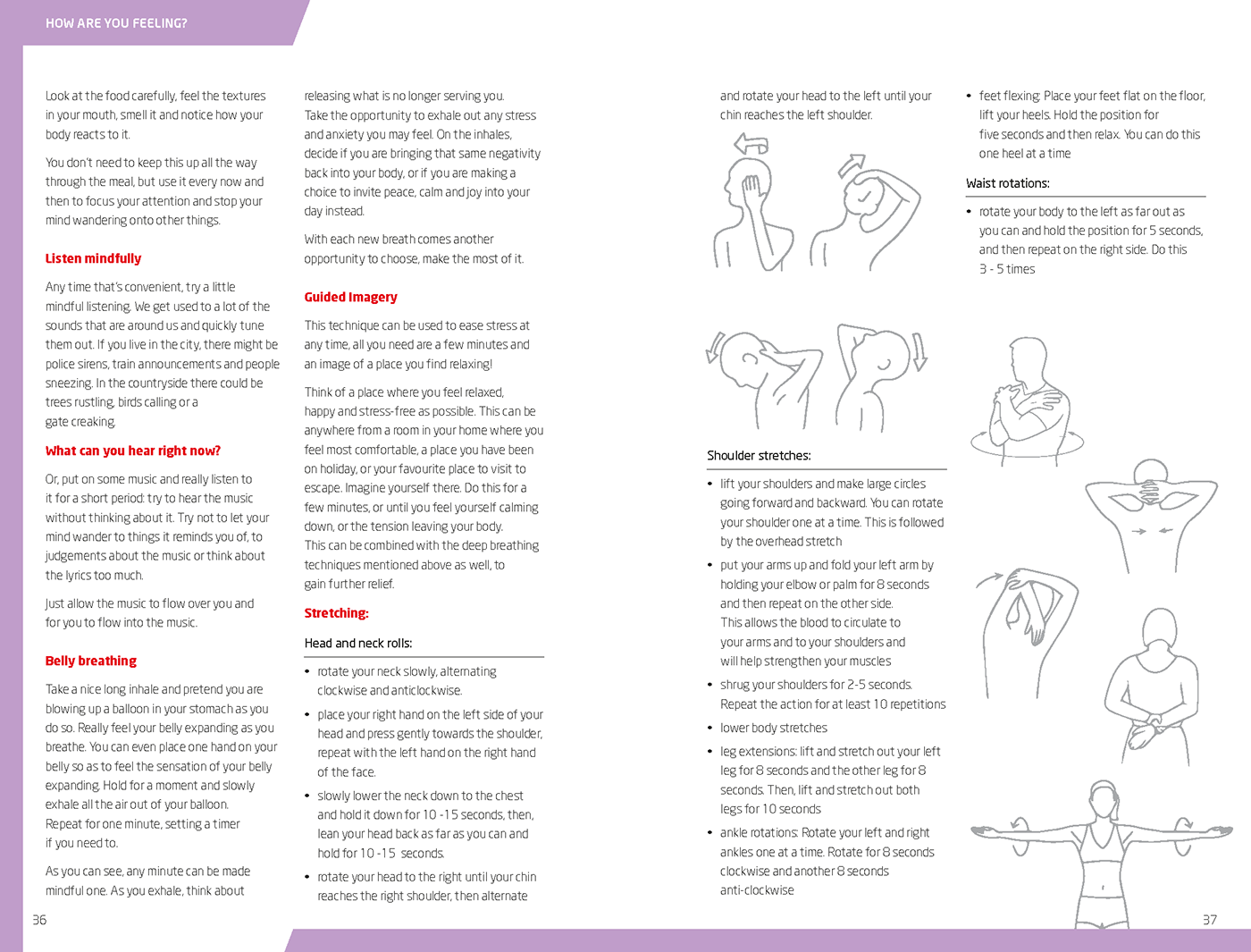 print design branding  Booklet Layout virgin internal Health wellbeing staff