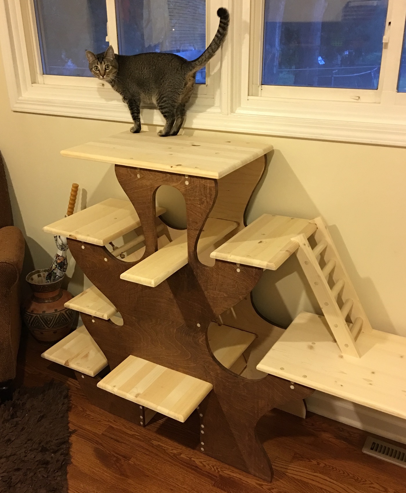 cats Cat Tower Treehouse woodworking