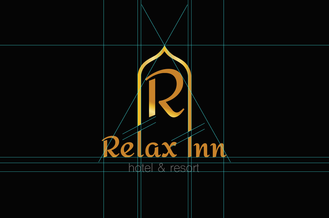 Relax INN hotel branding  Logo Design Hotel Branding Golden Branding AKartwork