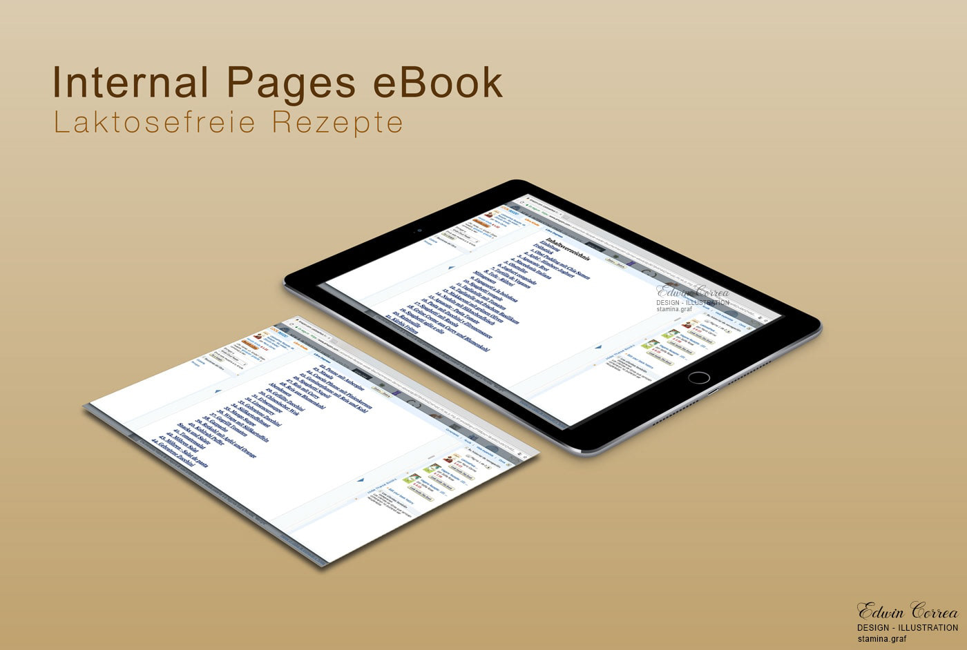 edwin correa dieta eBook design receta leche aleman libro ilustracion diseño gráfico cover design libro cocina diseño ilustración