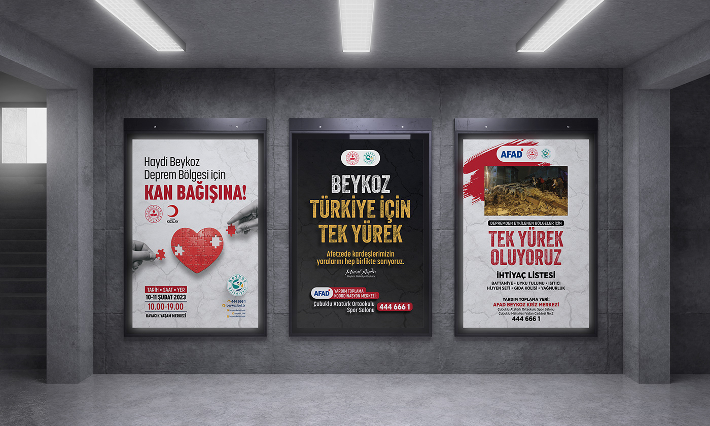 Advertising  afad afiş tasarım billboard deprem designer kan bağışı kızılay Poster Design Social media post
