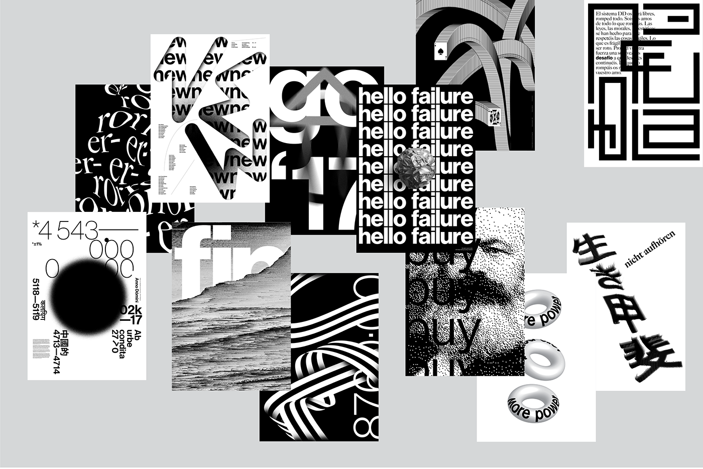 poster statement experiment graphic typography   print new year Brandlab lima peru