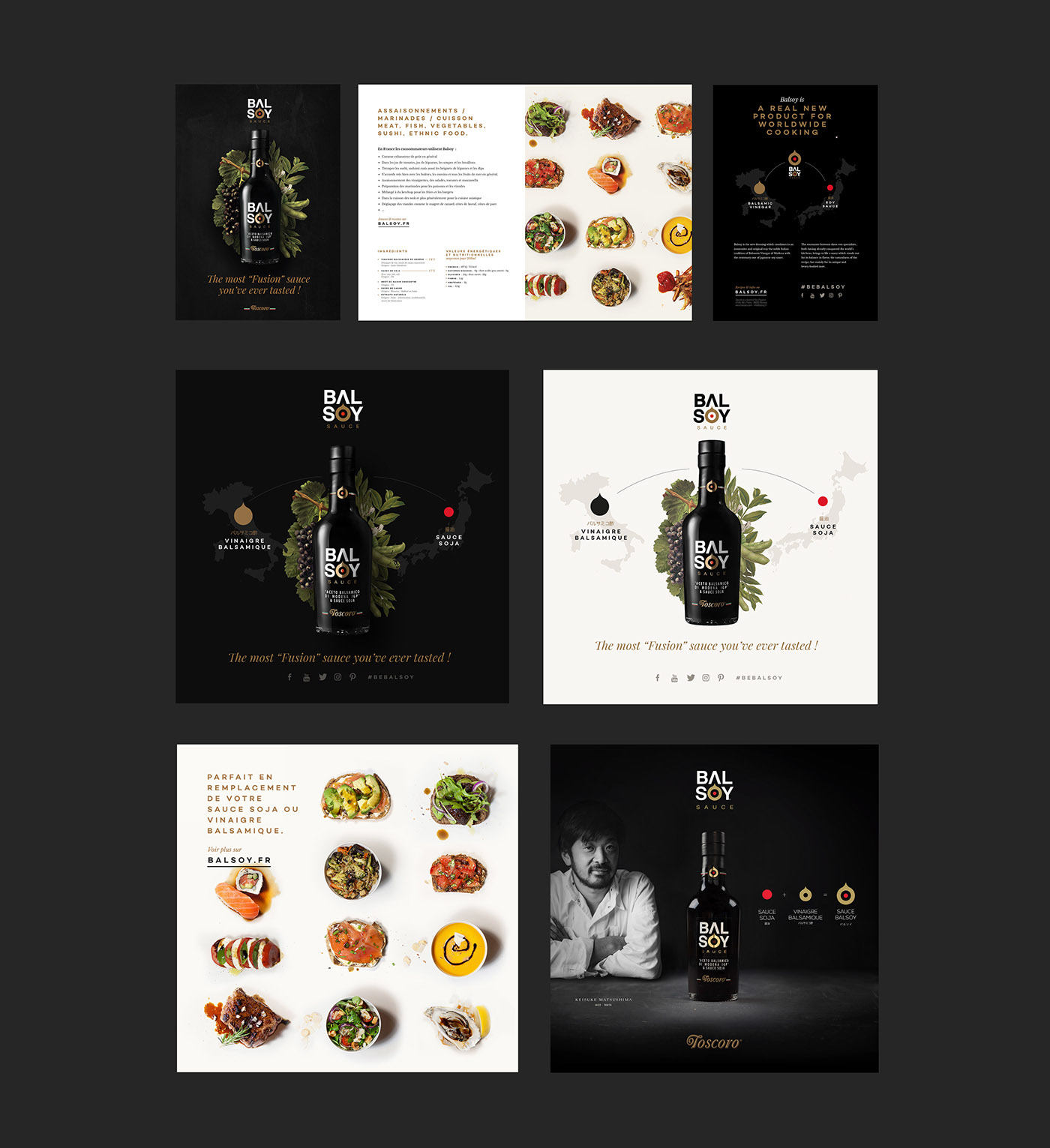 soy sauce balsamic Italy parallax Food  onepage home page landing dark Web