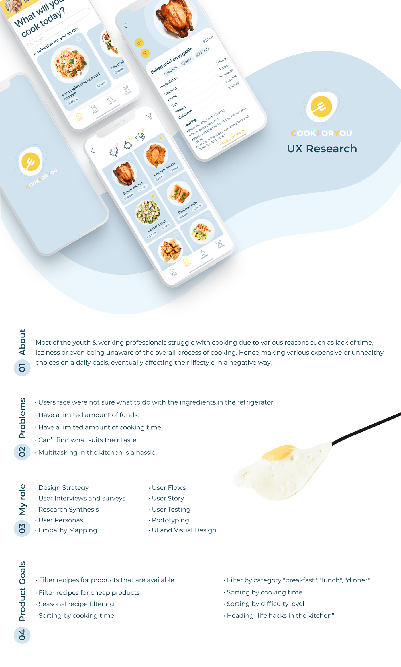 cook cooking innovation Interaction design  product design  recipe app UI user researh user testing ux