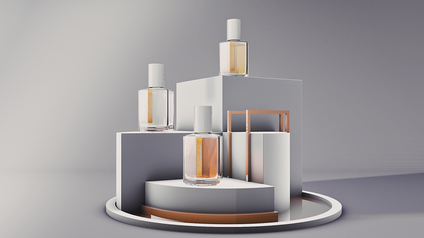 Fragrance perfume bottle cinema4d Fashion  scent dubai 3d animation physics glass