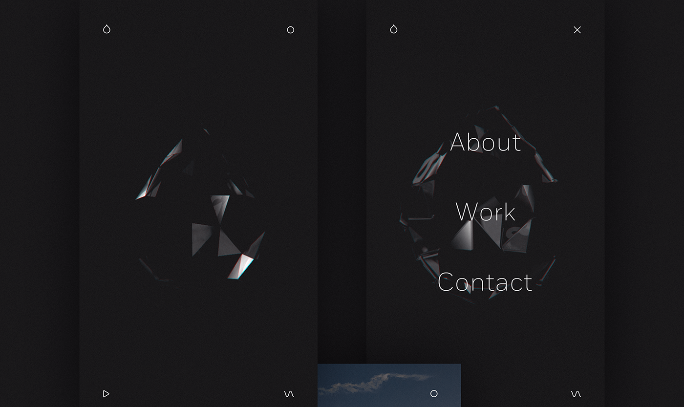 webgl mobile Website interactive typography   Layout UI ux design graphic