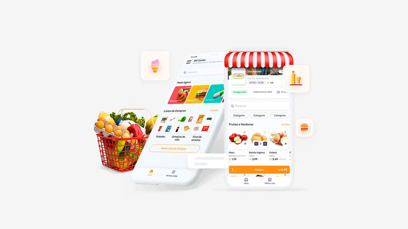 aplicativo app compare e compre delivery Food  comida