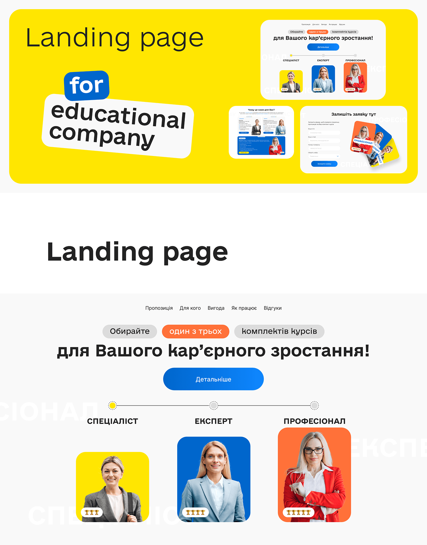 landing page Website Web Design  UI accounting educate