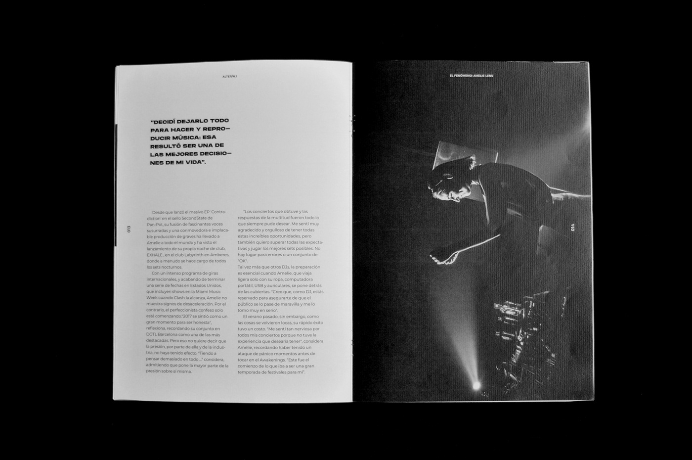 editorial magazine revista black and white electronic music musica electronica tipografia typography   mag revista cosgaya