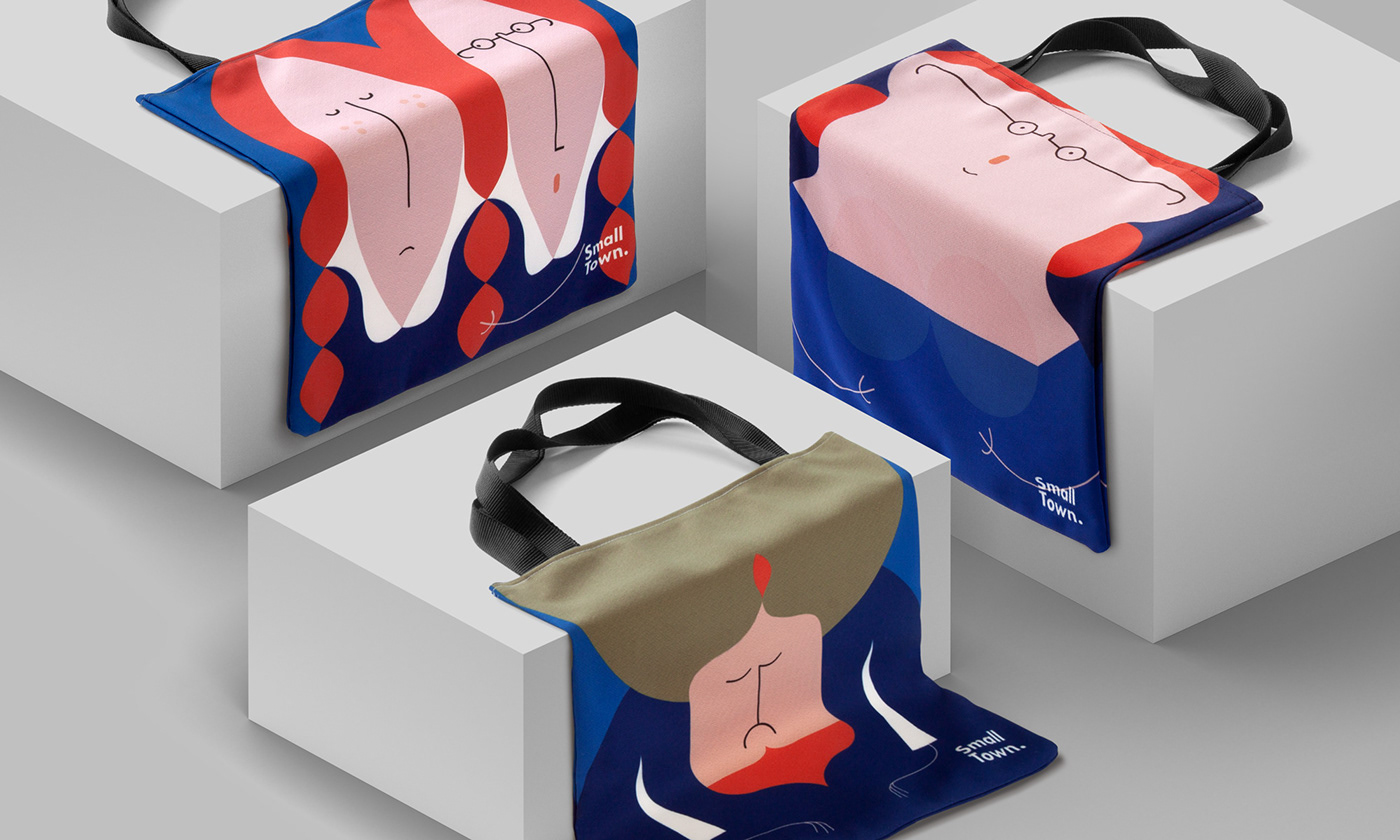 bag design Character design  Fashion  geometric ILLUSTRATION  pattern shapes textile Tote Bag vector