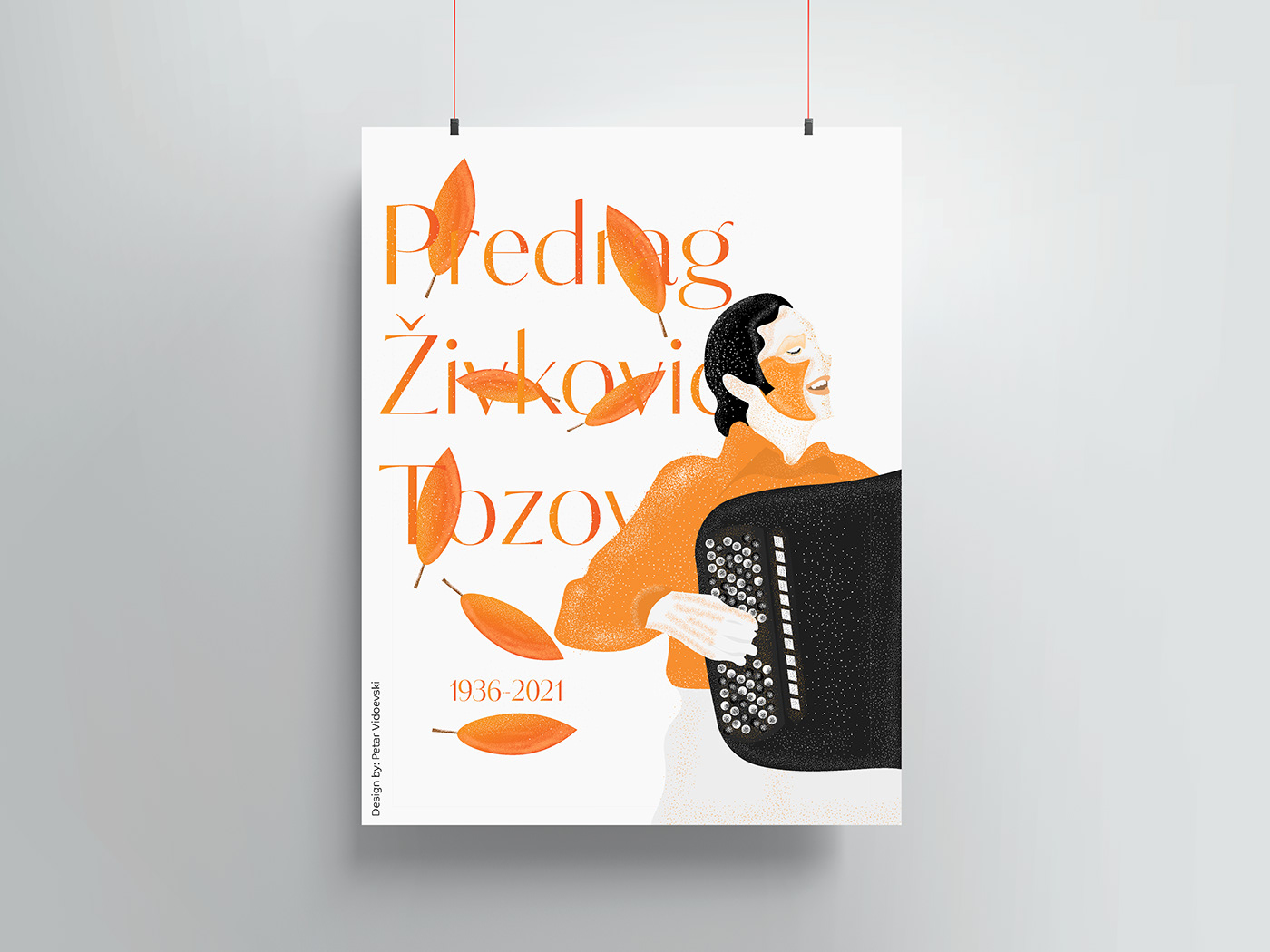 art ILLUSTRATION  poster Predrag Živković Tozovac print serbian Singer Tozovac Yugoslavian