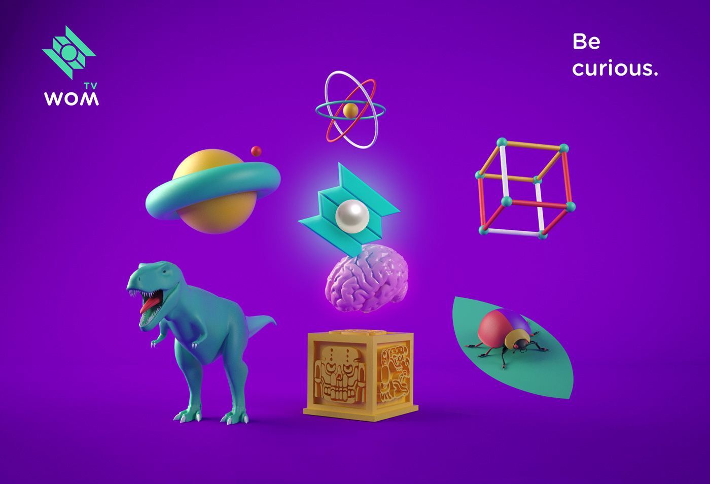 tv 3D colors cinema4d ID branding  motion abstract c4d student