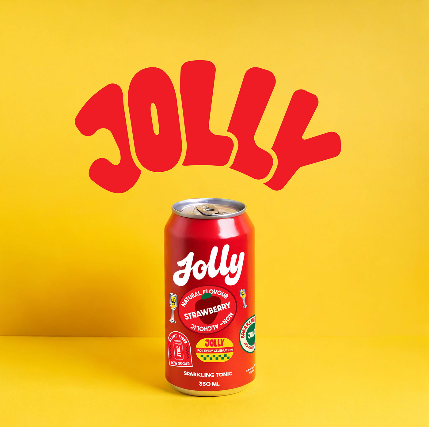 branding project for sparkling tonic beverage can