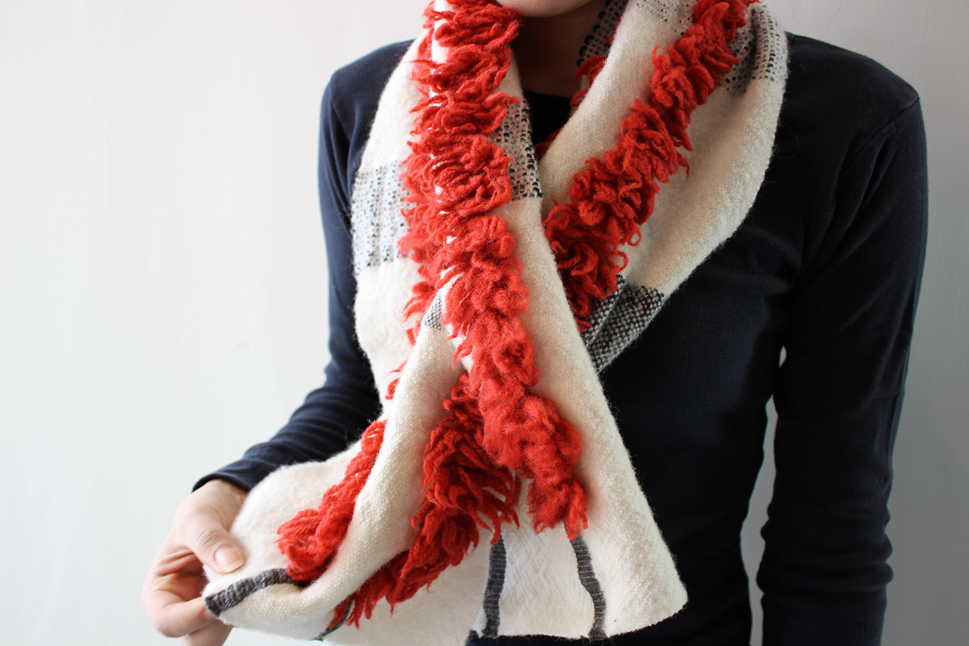 weaving scarf wool felt