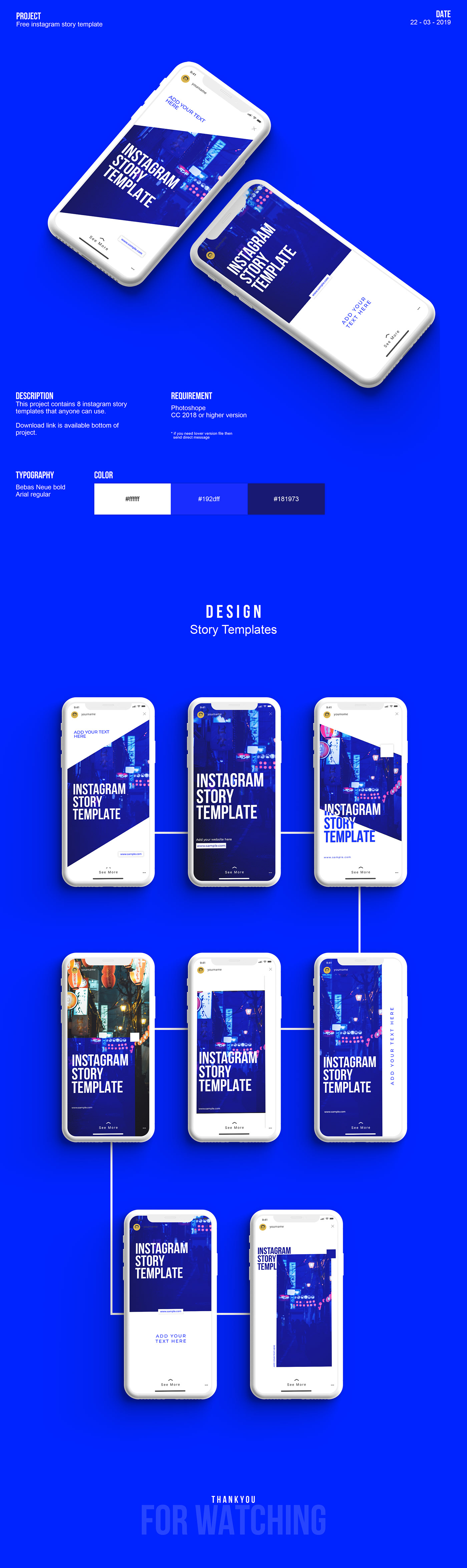 marketing   business blue interactive instagram trends branding  UI/UX social media template template