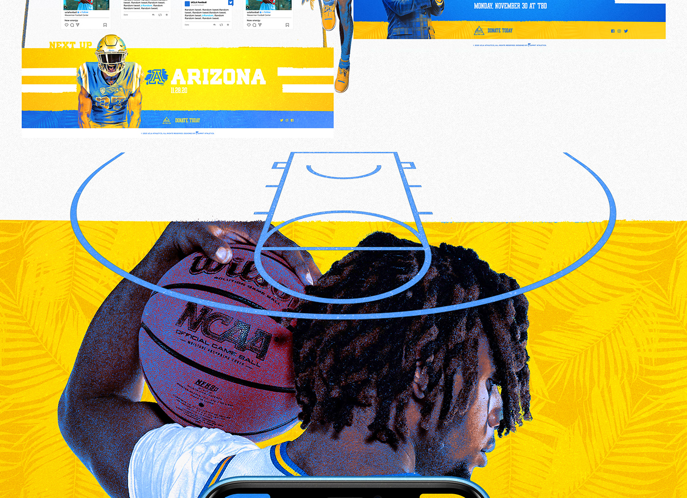 College Basketball college football Sports Design ucla UI ux Web Design  web layout