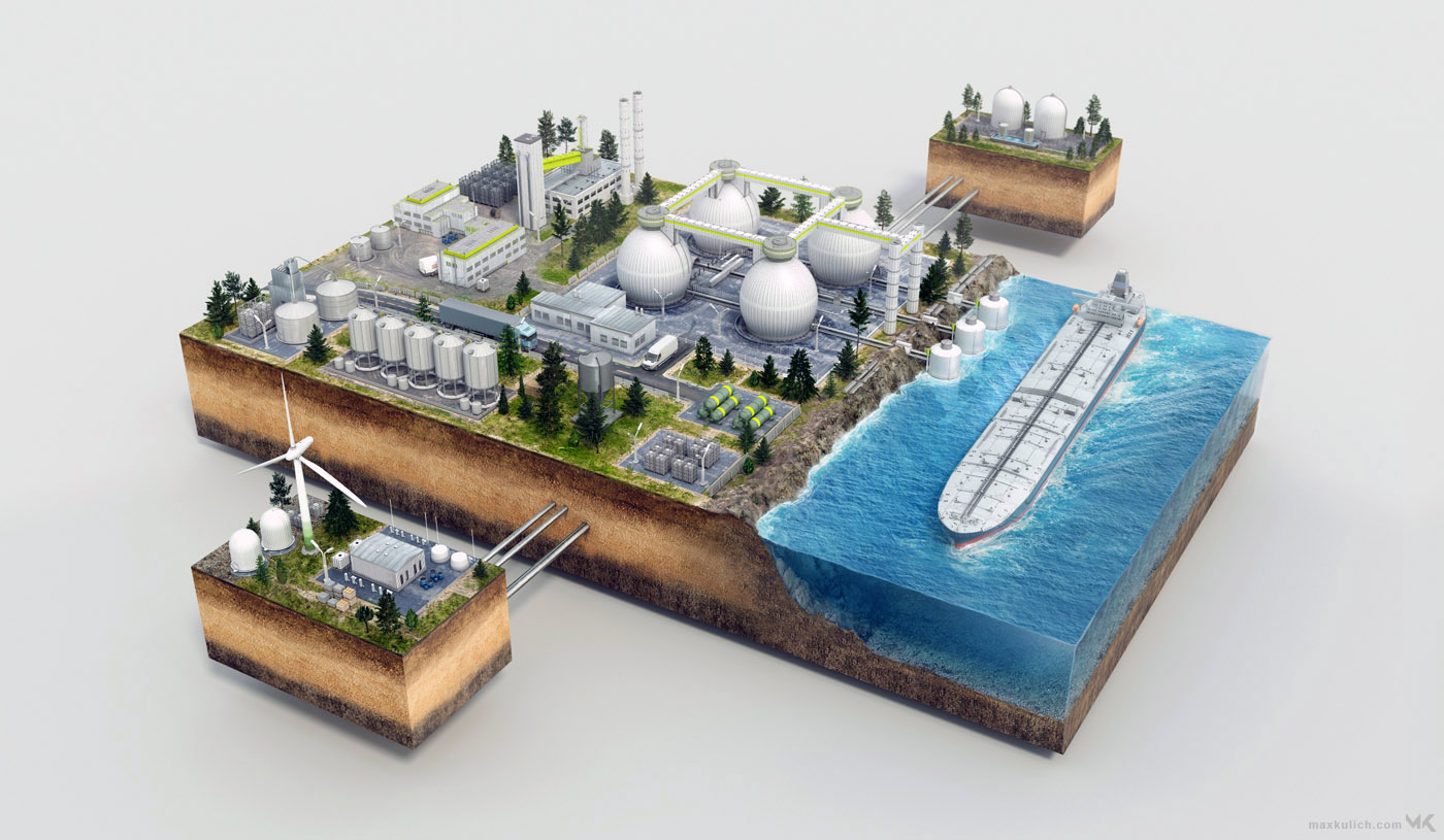 Technical 3D Illustration, 3D Infographic, 3D Cutaway and Exploded 3D Rendering by Max Kulich