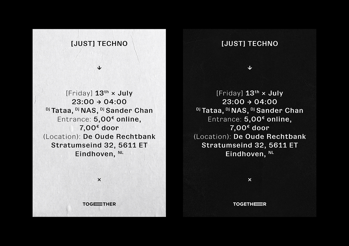 design identity party poster techno together